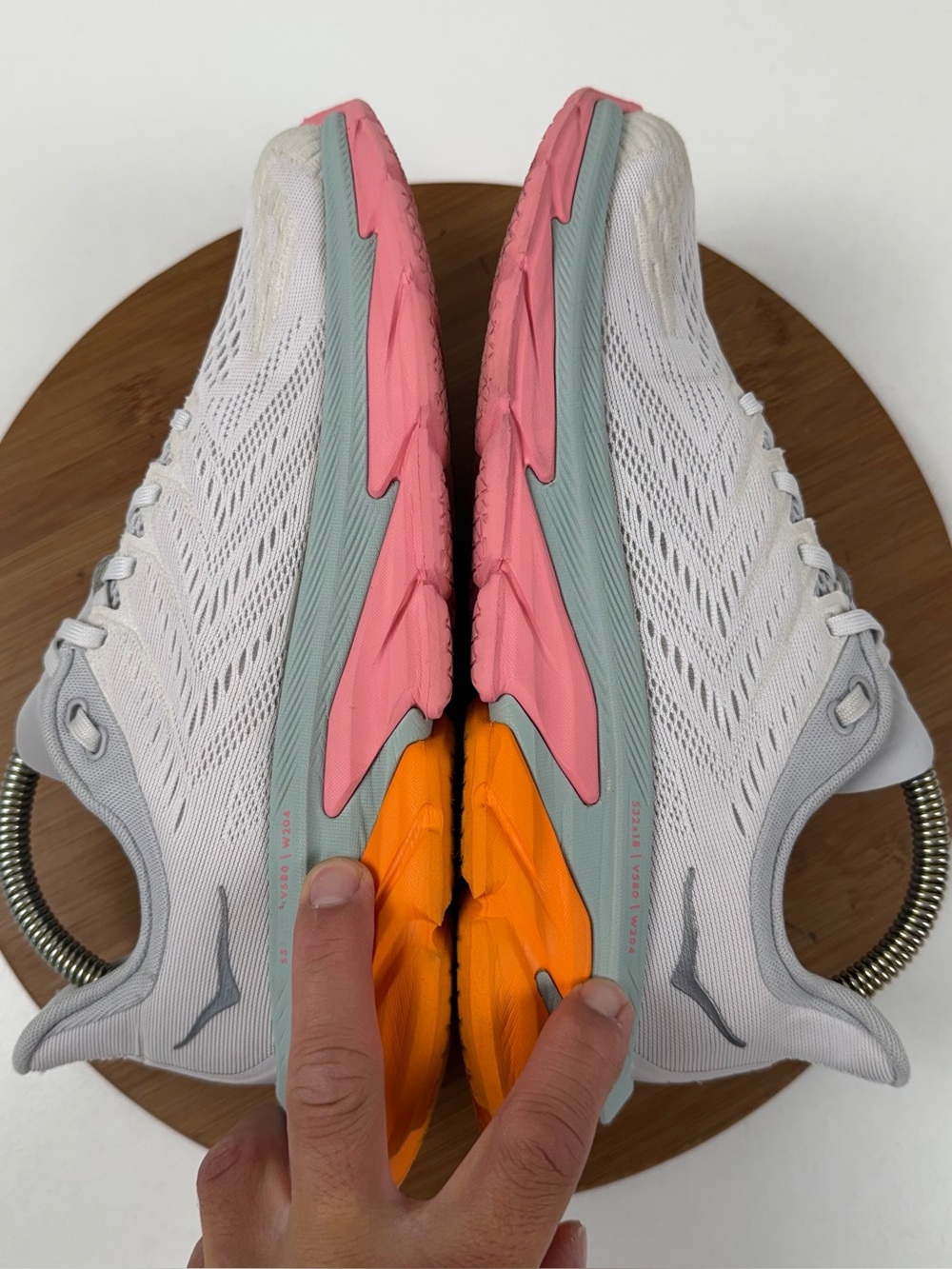 Hoka One One Clifton Edge Women's White Running Shoes - Picture 6 of 9